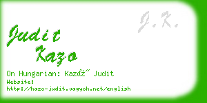 judit kazo business card